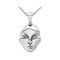 Gem And Harmony Sterling Silver Antiqued Face Pendant Necklace Charm with Chain